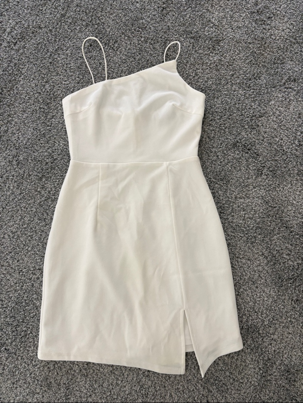White Lulus Mini Dress with Front Slit
